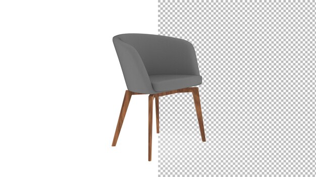 Vista de ángulo de silla de luna Capdell sin render 3d de sombra