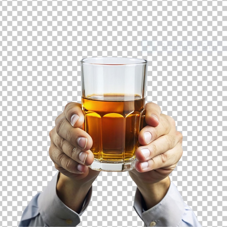 PSD vista de cerca de una copa de vino blanco