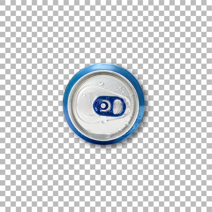 PSD vista de cerca de la lata de refresco aislada en el fondo plano será coincidir con su diseño de elemento