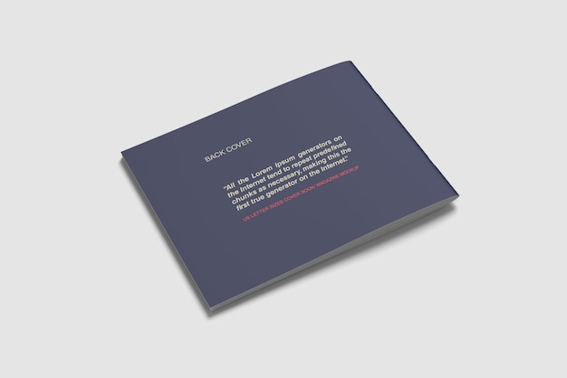 Vista dall'alto del libro di copertina o rivista mockup