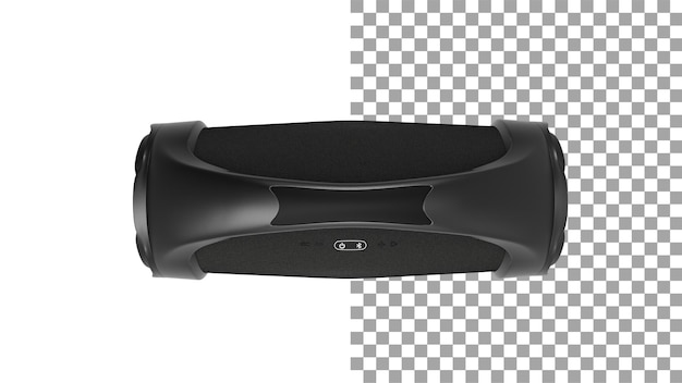 Vista dall'alto dell'altoparlante Bluetooth senza rendering 3d dell'ombra