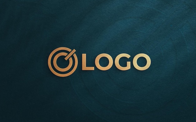 Vista dall'alto su elegante logo mockup