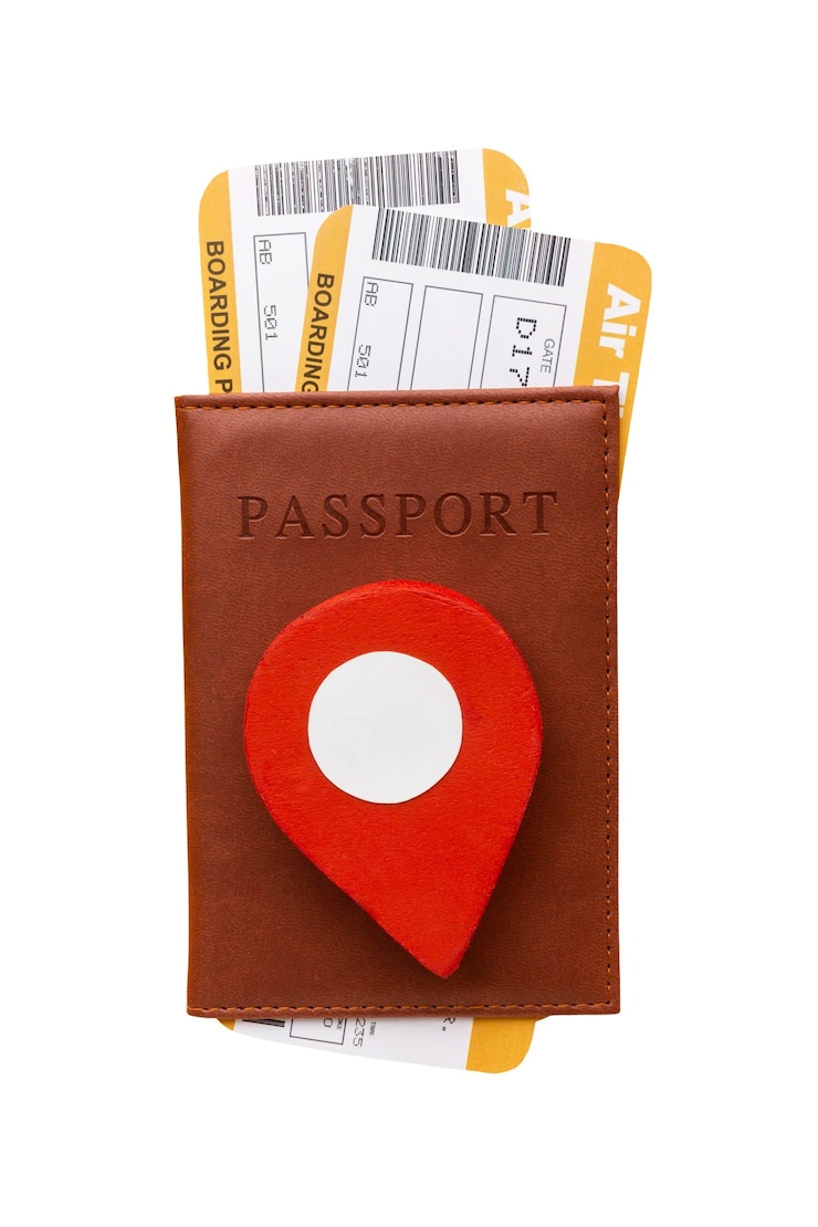 PSD vista de cima sobre os objetos de viagem