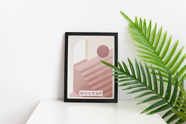 Vista del telaio verticale con decorazioni di interior design