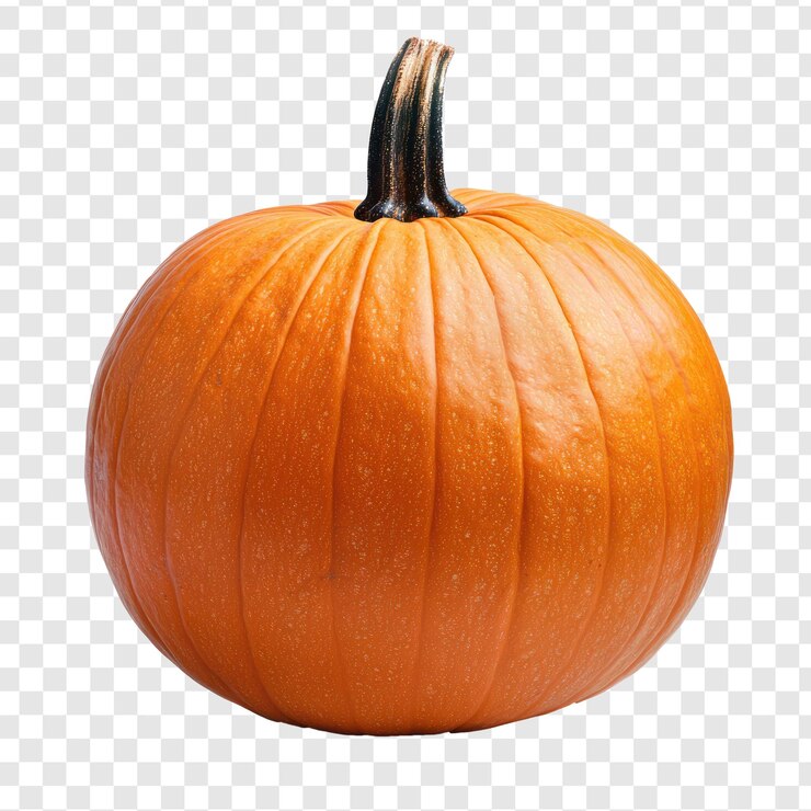 PSD vista frontal de la calabaza de otoño aislada en un fondo transparente