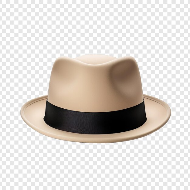 PSD vista frontal de um chapéu de bowler ou derby isolado em fundo transparente