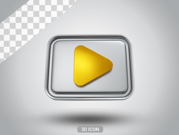 Vista frontal del diseño de icono de signo de juego renderizado 3D