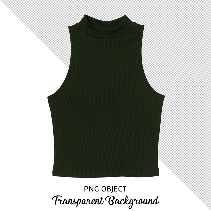 PSD vista frontal do corpo negro básico da mulher em fundo transparente