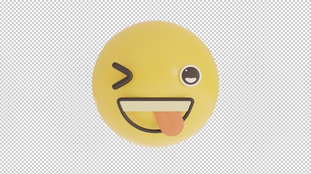 PSD vista frontal loco emoji png