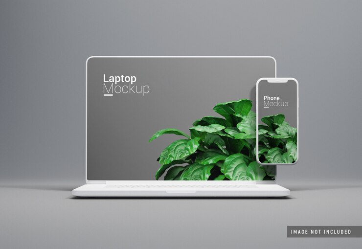 Vista frontal de la maqueta de arcilla de macbook pro