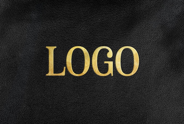 Vista frontal de maqueta de logotipo de signo de marca de lujo