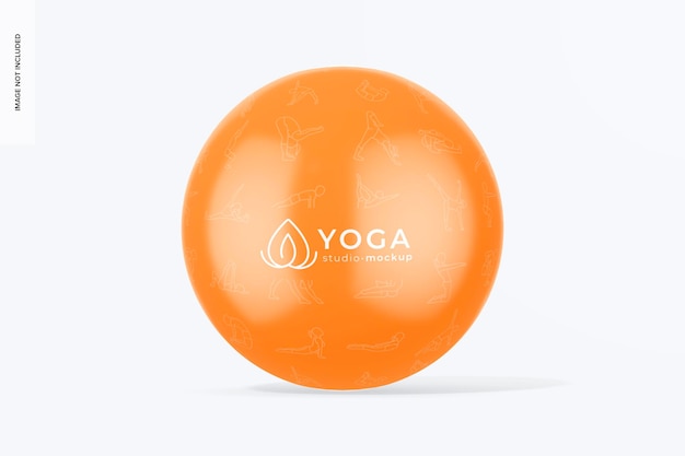 Vista frontal de la maqueta de pelota de yoga