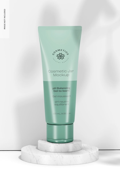Vista Frontal de Maqueta de Tubo de Crema de 75 ml