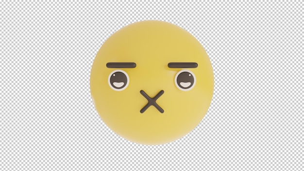 PSD vista frontal mudo emoji png