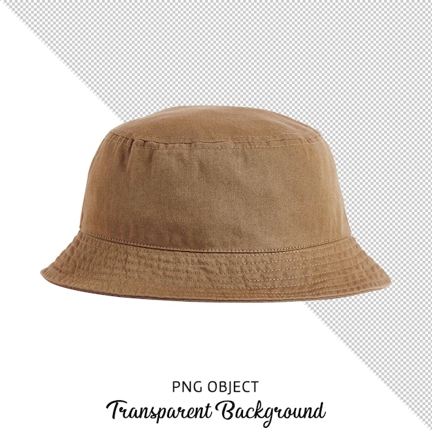 Vista frontale del cappello marrone casual unisex isolato