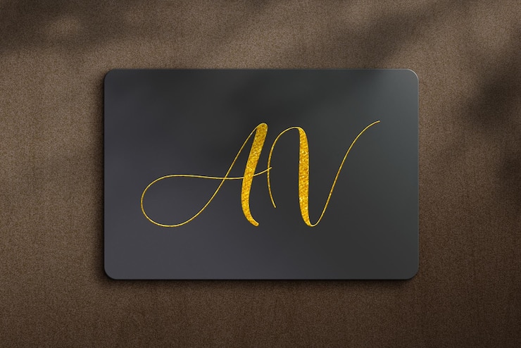 PSD vista frontale del mockup del logo del segno di branding