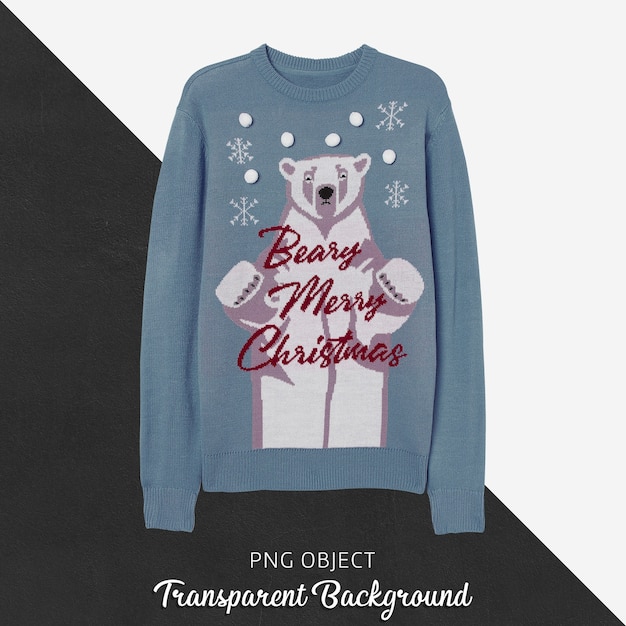 Vista frontale del mockup maglione di Natale