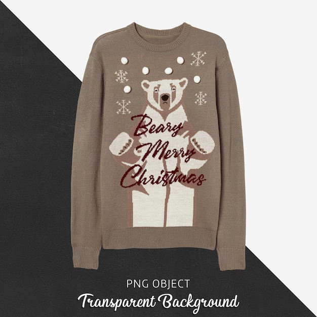 Vista frontale del mockup maglione di Natale