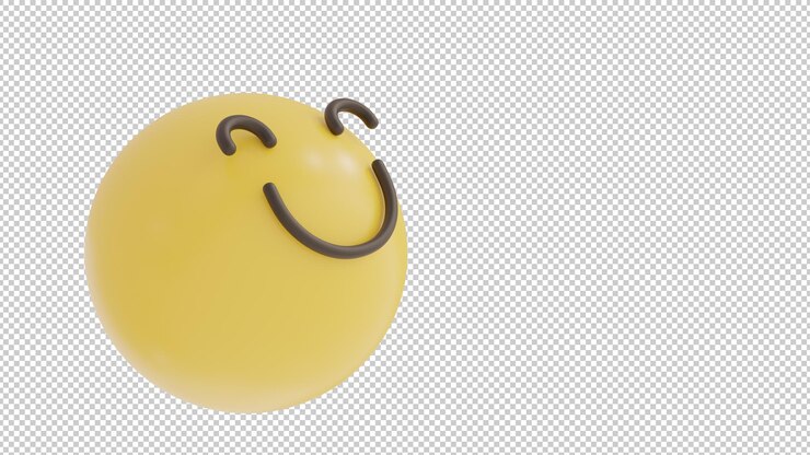 PSD vista inclinada feliz emoji png
