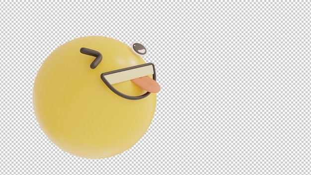 PSD vista inclinada loco emoji png