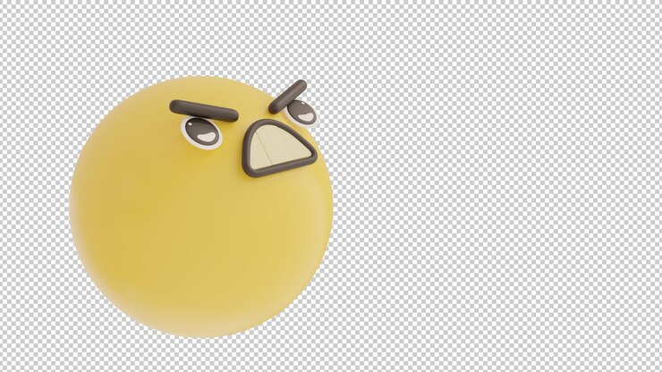 PSD vista inclinata brutta emoji png