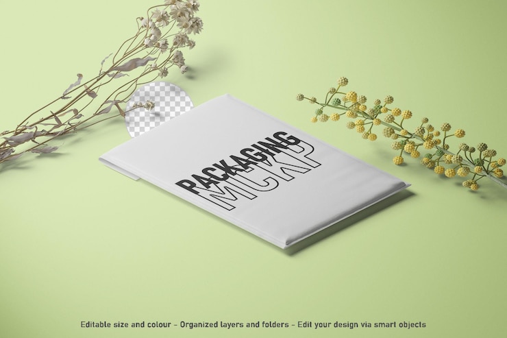 PSD vista isometrica confezione vuota mockup illustrazione 3d rendering