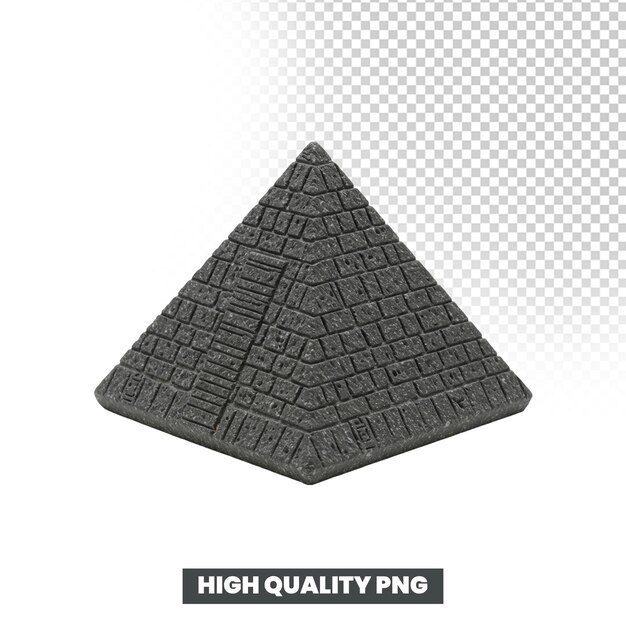 Vista isometrica di una piramide di pietra dell'antico Egitto