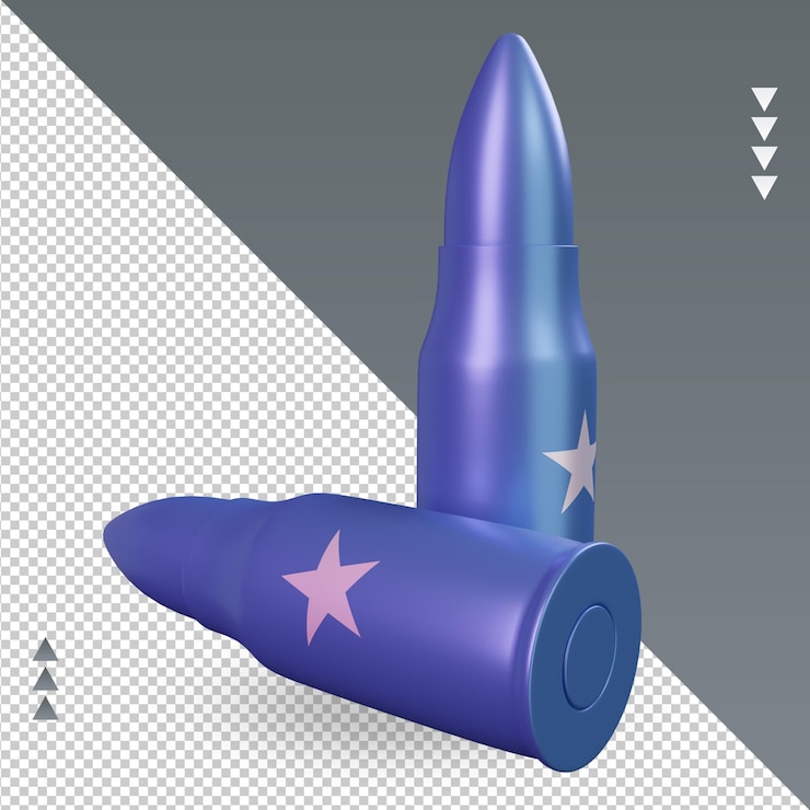 PSD vista izquierda de la representación de la bandera de somalia de bala 3d