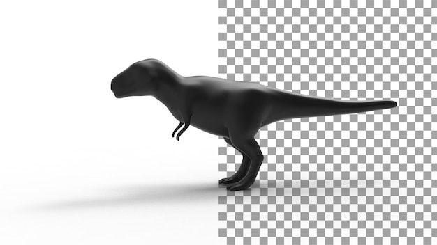 PSD vista lateral del dinosaurio t rex 3d render