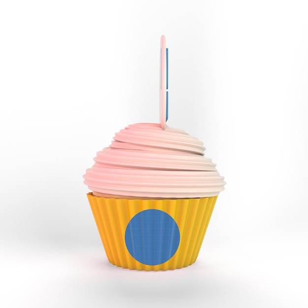 Vista Lateral do Cupcake