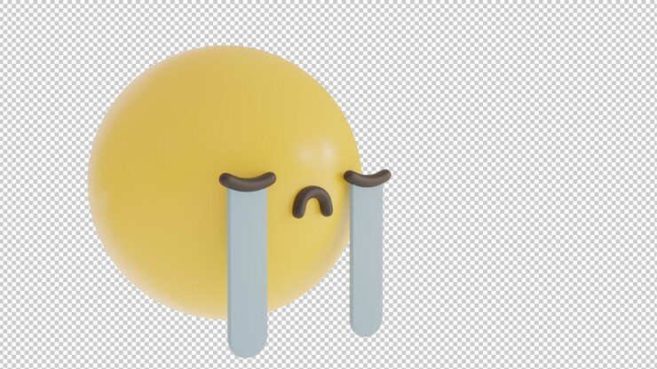 PSD vista lateral llorando 2 emoji png