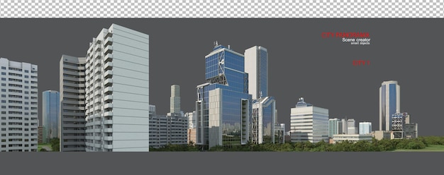 Vista panorámica La ciudad tiene muchos edificios de gran altura.