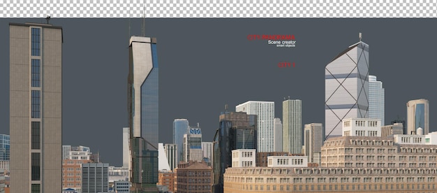 Vista panorámica de edificios de gran altura