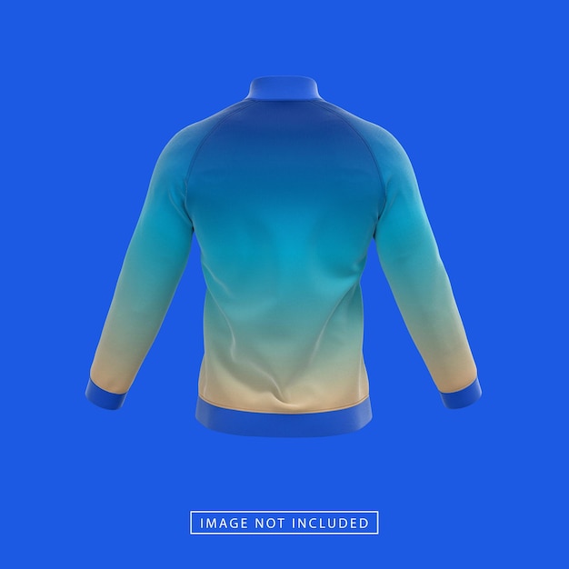 VISTA POSTERIORE DEL MOCKUP DEL TRACKTOP MEZZA ZIP