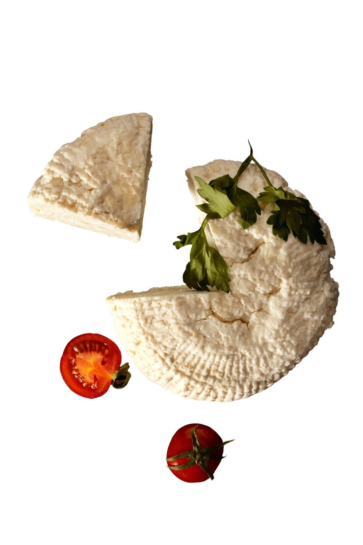 PSD vista de un queso fresco y delicioso