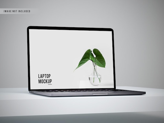 Vista ravvicinata del laptop mockup Design