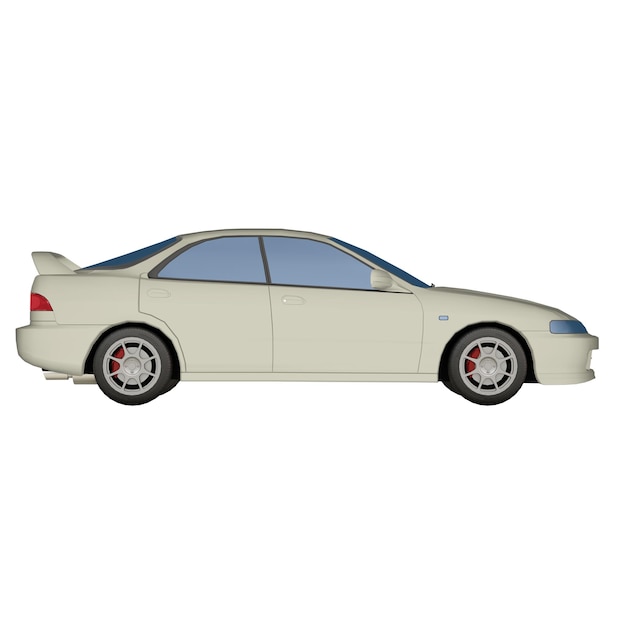 Vista sinistra dell'auto 2D JDM