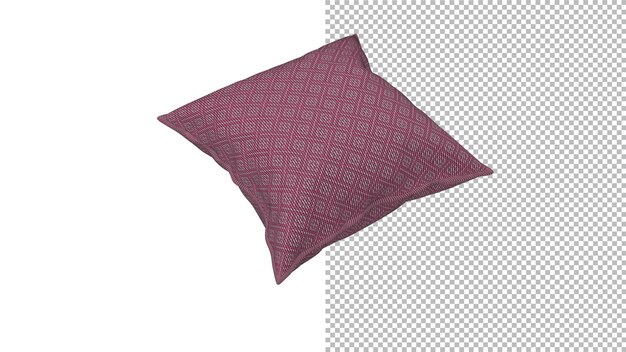 Vista superior de la almohada sin sombra 3d render