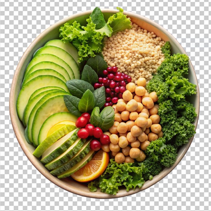 PSD vista superior del concepto de la deliciosa ensalada