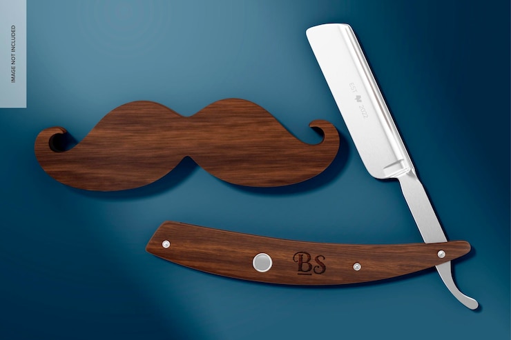 PSD vista superior da maquete de barbearia