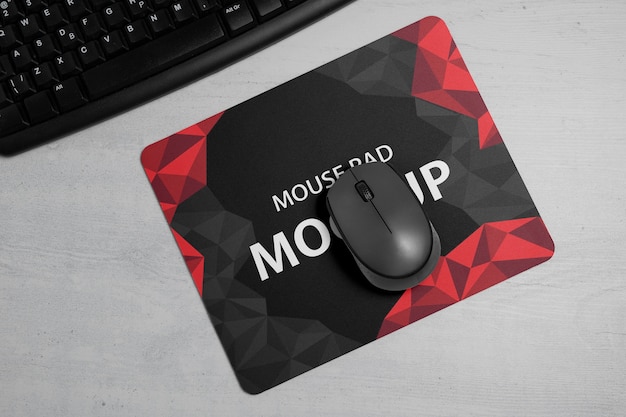 PSD vista superior da maquete do mouse pad