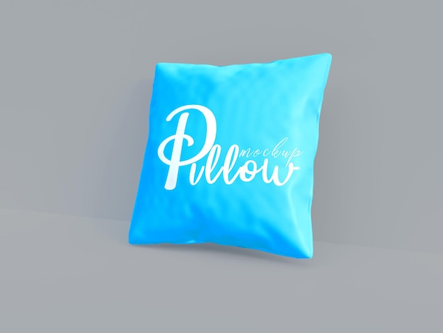 Vista superior do blue pillow mockup design