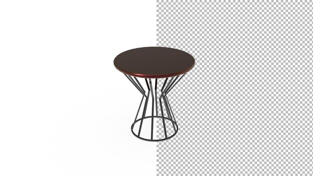 vista superior de la herramienta de café sin sombra render 3d