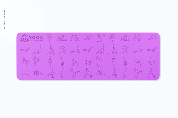 PSD vista superior de la maqueta de esterilla de yoga