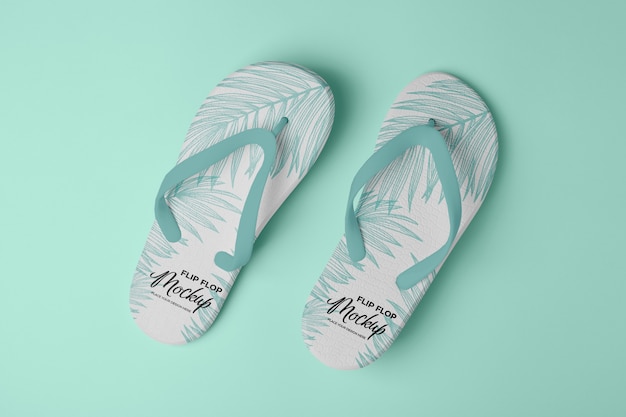 Vista superior no modelo de flip-flop