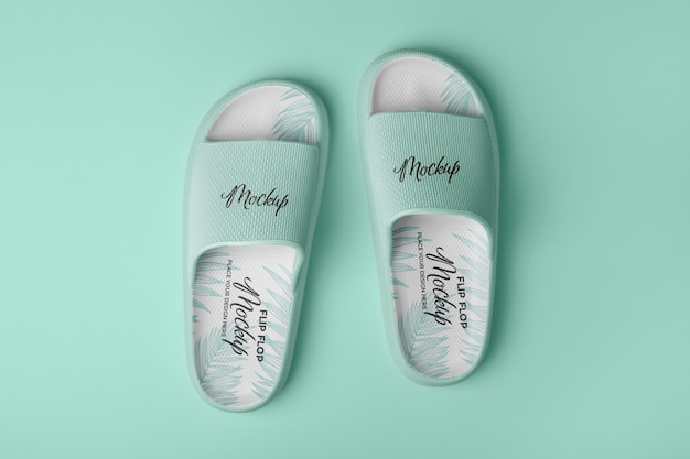 Vista superior no modelo de flip-flop
