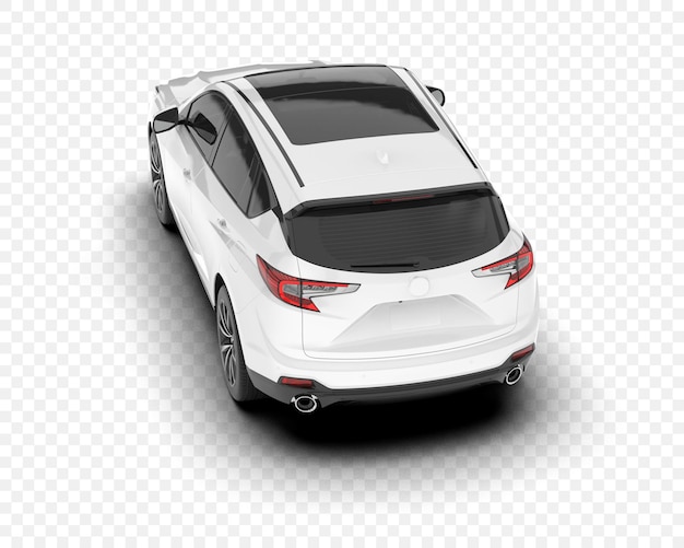 Vista trasera de un SUV blanco moderno