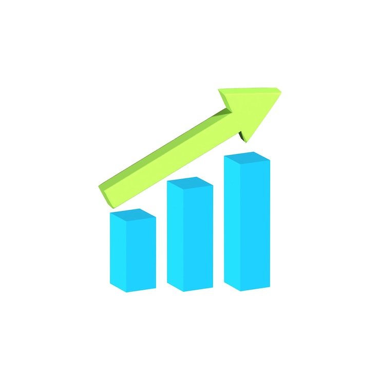 PSD visual representation of business growth and financial success