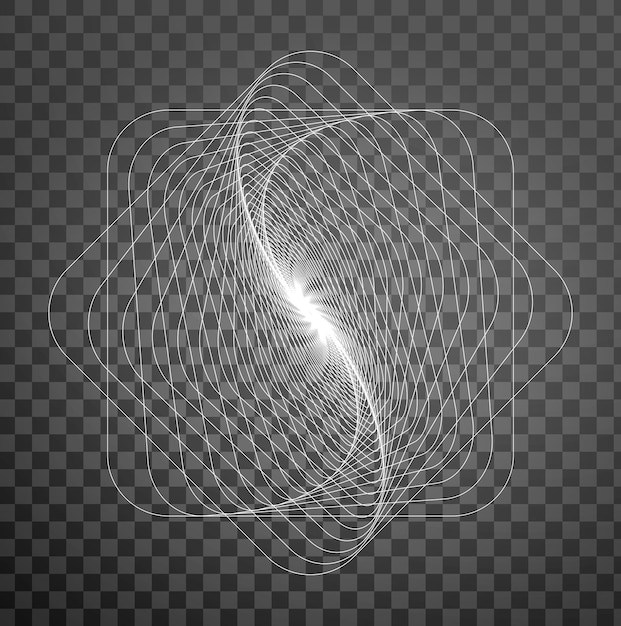 Visualisation de données modèle d'onde dynamique sur un fond transparent