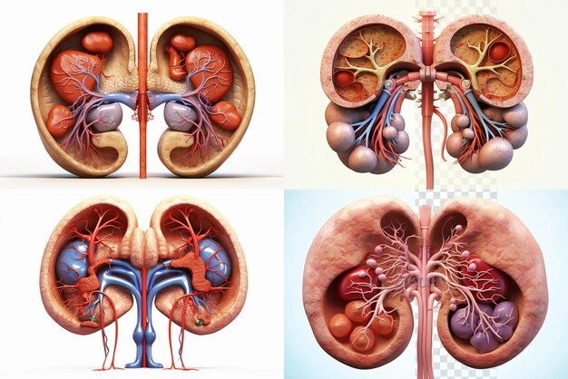 PSD visualização 3d dos rins
